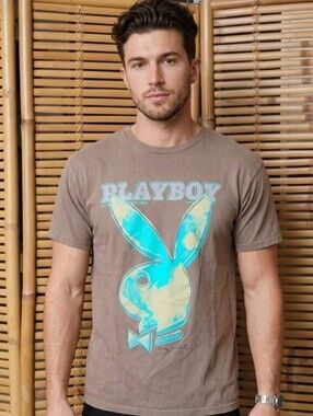 Playboy Andy Warhol Pop Art Bunny Graphic Tee Brown - Sz M